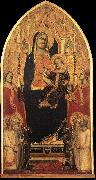 GADDI, Taddeo Madonna and Child Enthroned with Angels and Saints sd oil on canvas